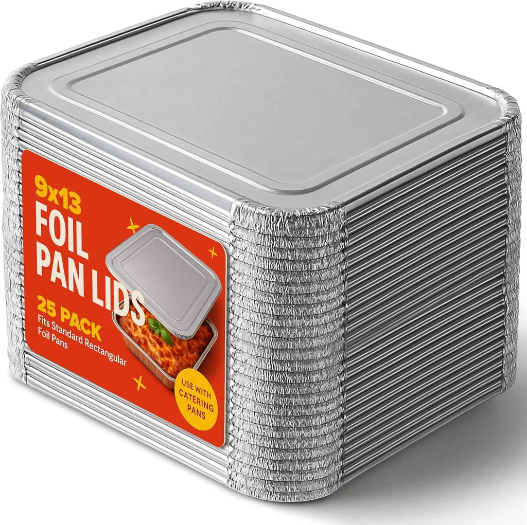 Stock Your Home Aluminum Pans 9x13 Disposable Foil Pans (30 Pack) - Half Size Steam Table Deep Trays - Tin Foil Pans Great for Cooking, Heating, Storing, Prepping Food