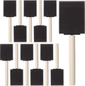 Bates- Foam Paint Brushes, 2 Inch, 16 Pack, Wooden Handle, Sponge Brushes for Painting, Staining, Varnishes, Gluing and DIY Craft Projects on Wood, Metal & More