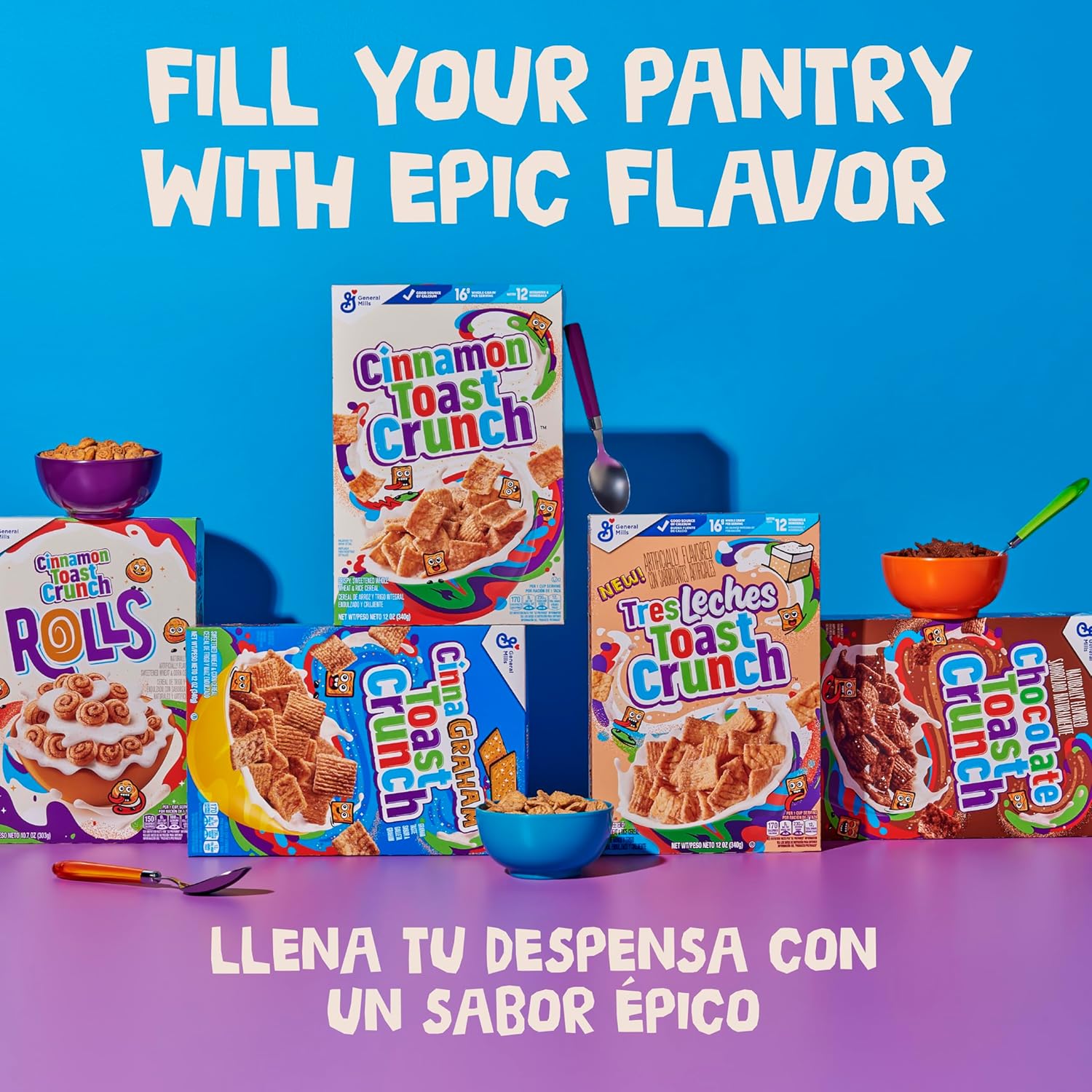 cinnamon toast crunch family size 18.8 oz crispy cinnamon cereal whole grain breakfast cereal