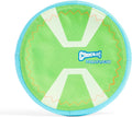 chuckit paraflight flying disc dog toy - water floating flyer - durable nylon with soft rubber edges - medium and large dogs - size large
