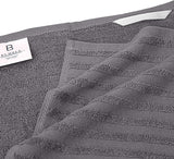 Premium Kitchen Towels (20”x 28”, 6 Pack) | Large Cotton Dish Towels | Flat & Terry Highly Absorbent Kitchen Linen Set with Hanging Loop | Gray