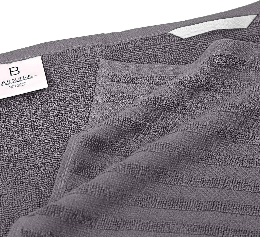Premium Gray 20”x 28” Large Cotton Kitchen Hand Towels 6 Pack with Hanging Loop