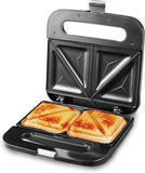 Elite Gourmet ESM2207XSS 2-Slice Sandwich and Panini Maker with Nonstick Plates