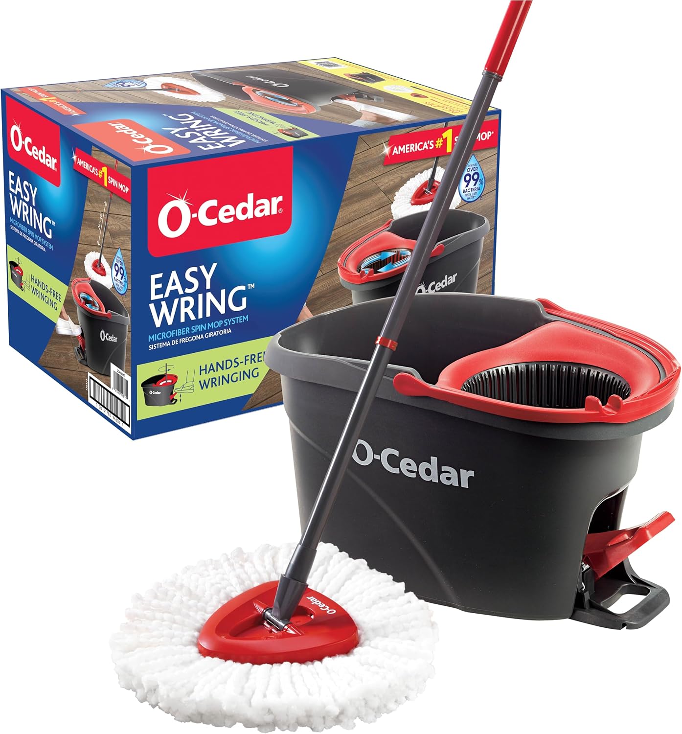 O-Cedar Microfiber Spin Mop, Bucket Floor Cleaning System - ShopUS