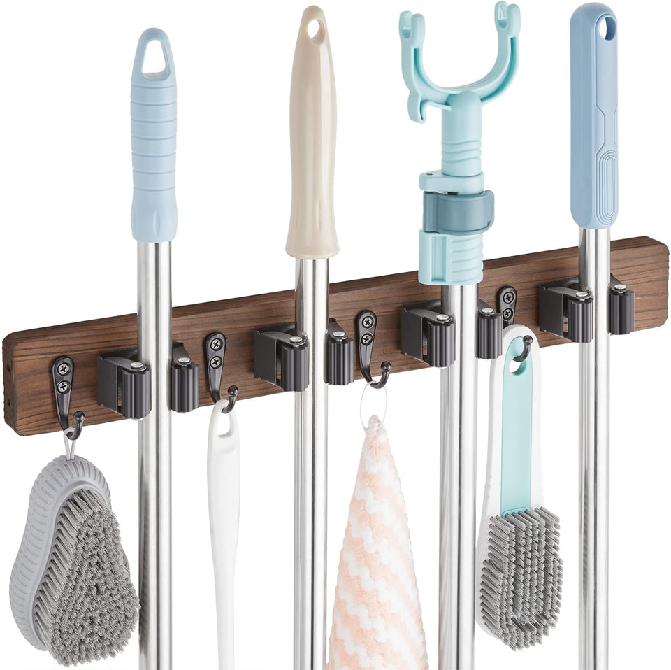 rustic-wood-mop-broom-holder-wall-mount-4-slots-4-hooks-closet-garage-laundry-room-kitchen