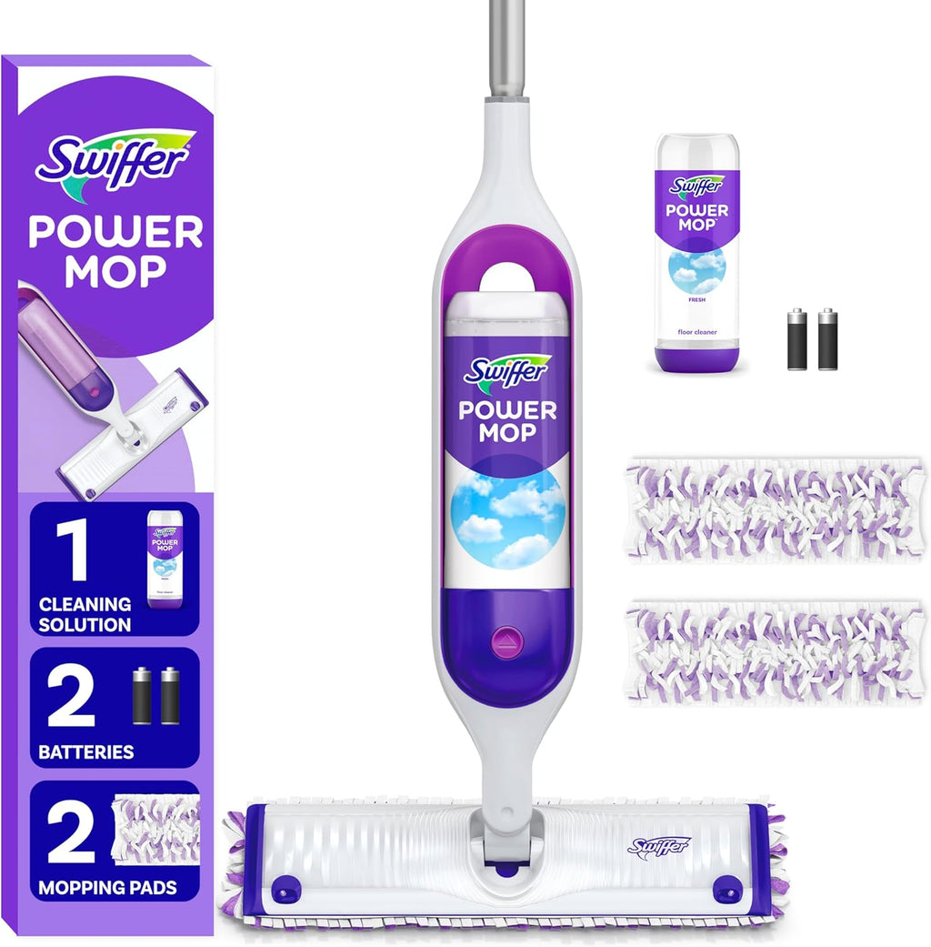 Swiffer PowerMop Multi-Surface Cleaning Kit with Fresh Scent Solution